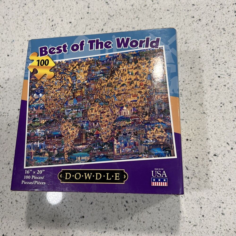 Dowdle Puzzles "BEST OF THE WORLD" 1000 Piece Puzzle with Poster